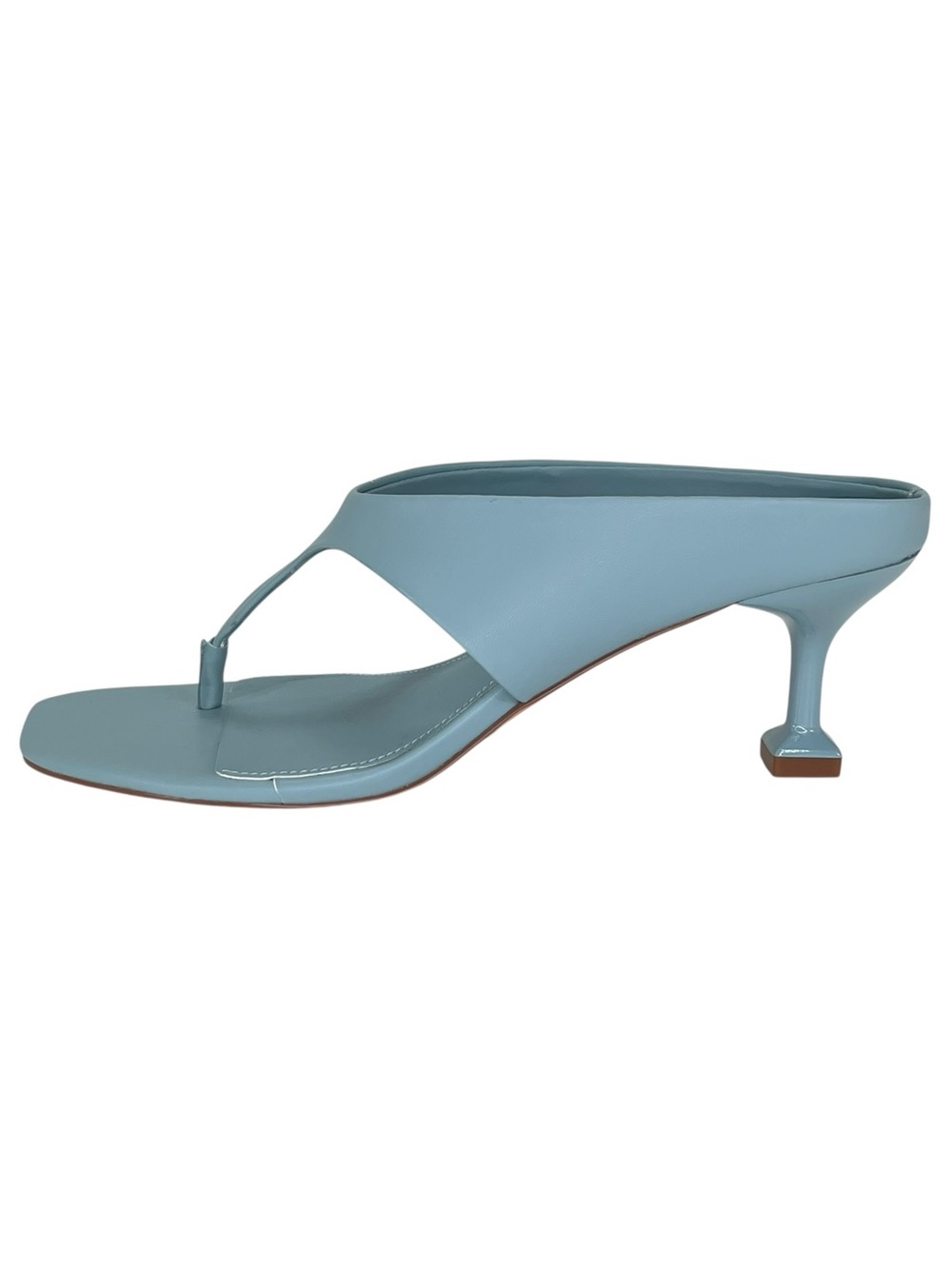 Katy Perry Oceanside Blue Low Rise Heeled Womens Thong Sandals Size 9M - Picture 3 of 10